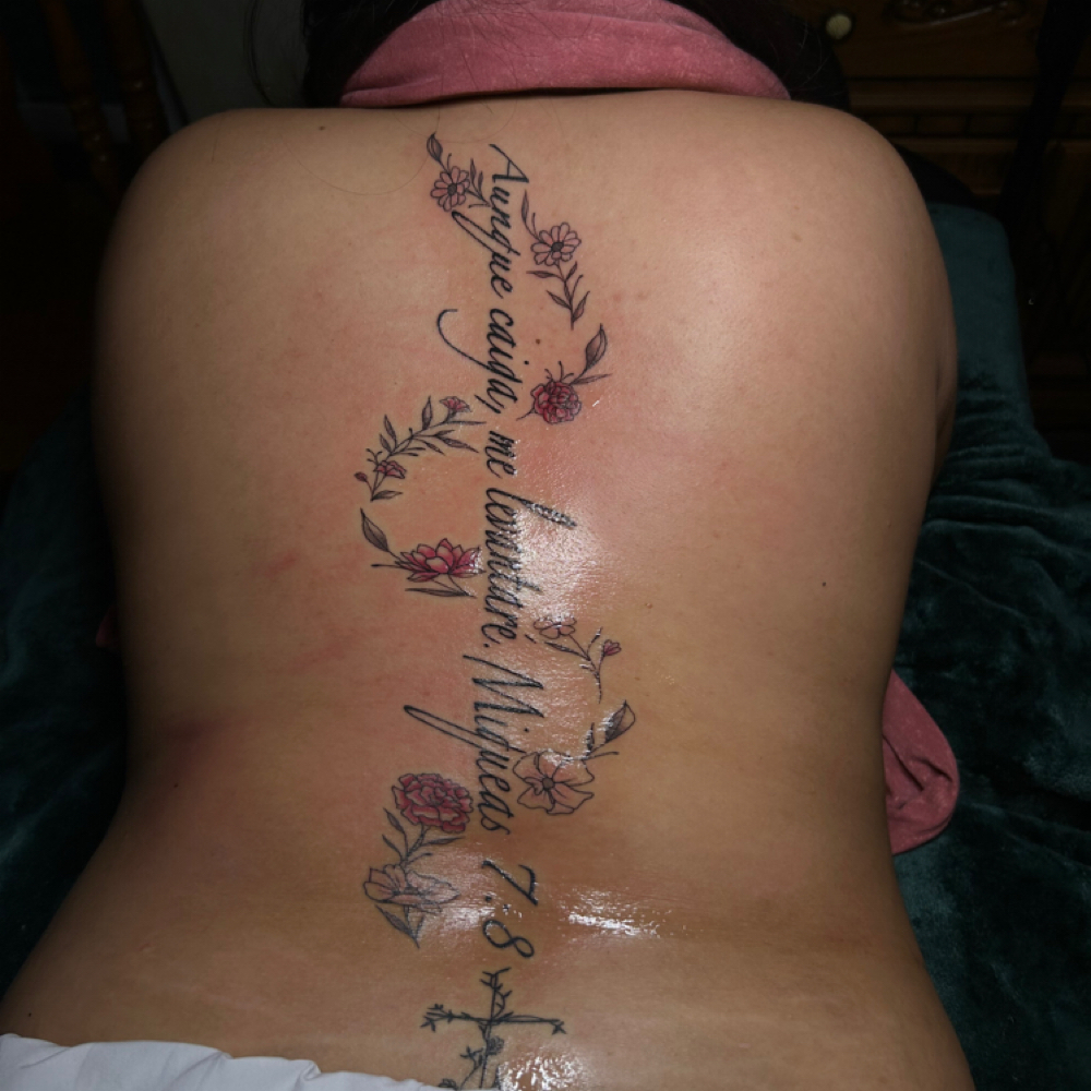 Back Tats at Aleisha’s Art in Durant, OK
