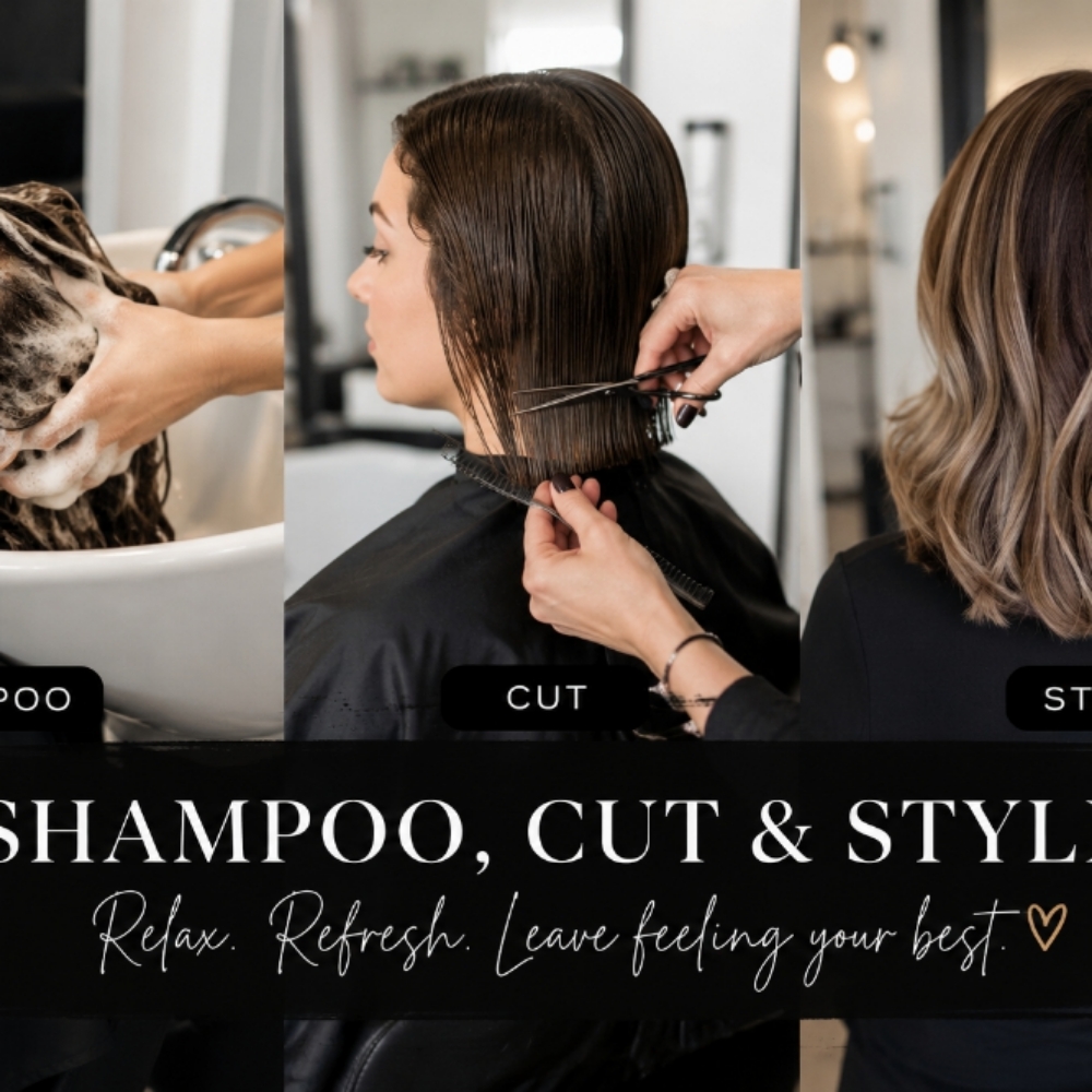 Shampoo, Cut, And Style at Foil And Fade Modern Hair Studio in Oneida, TN