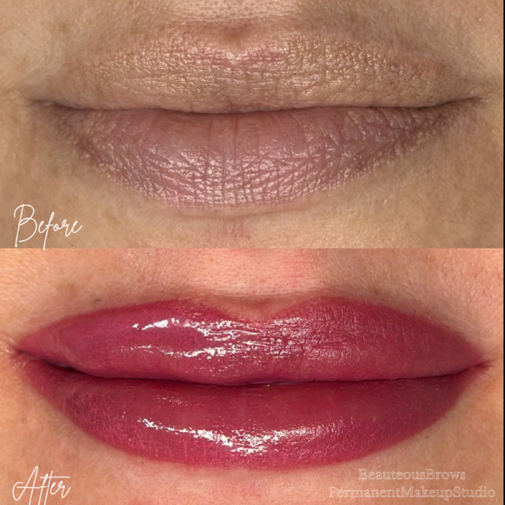 Permanent Lip Blush at Beauteous Brows Permanent Makeup Studio in North Canton, OH