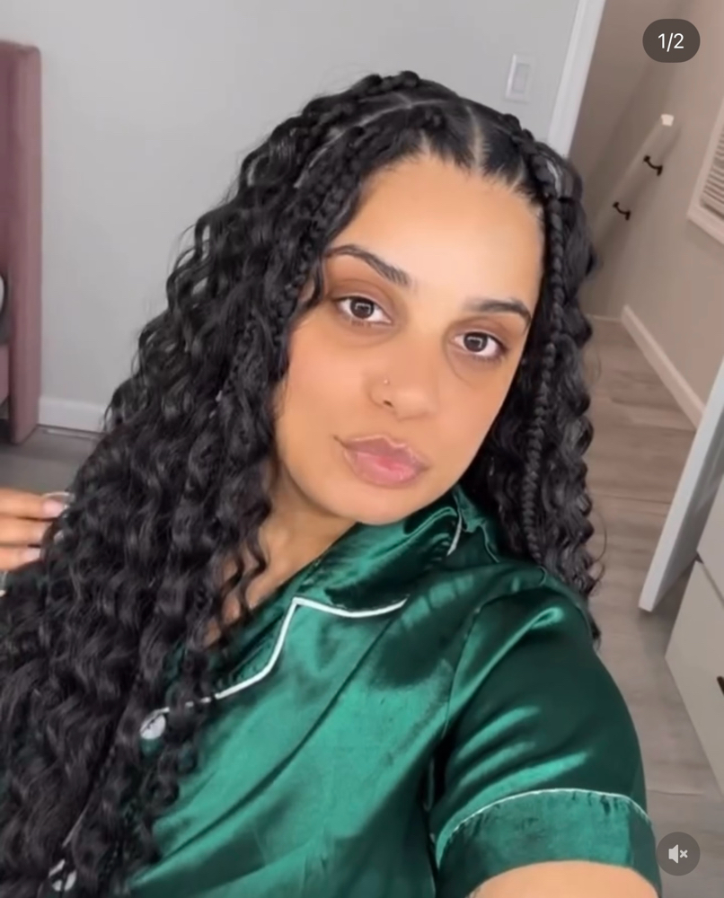 Medium Boho Knotless Braids