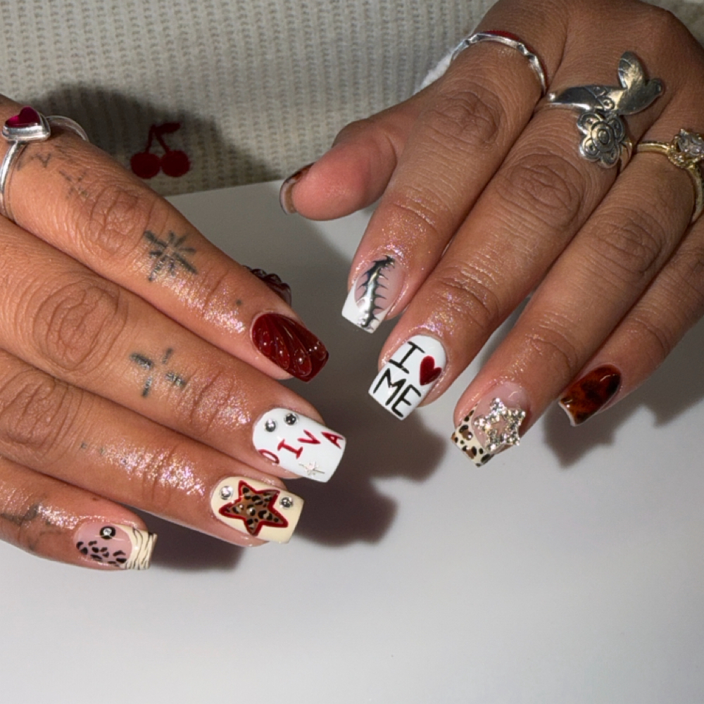 Hand Drawn Nail Art at Barbaraznails in San Antonio, TX