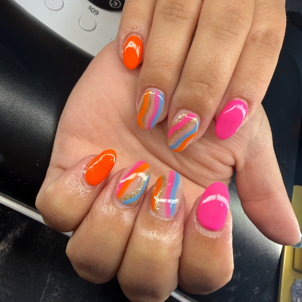 Acrylic Manicure at Brewed Beauty Nail Bar in Brooklyn, IA