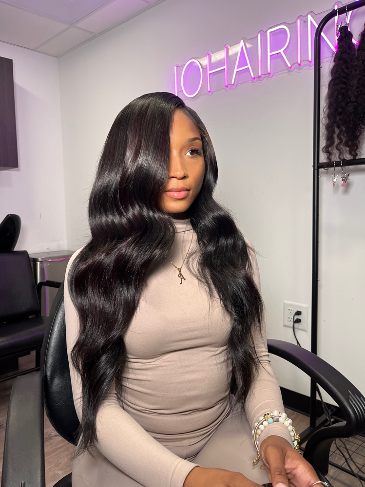 Raw Cambodian hair + Install