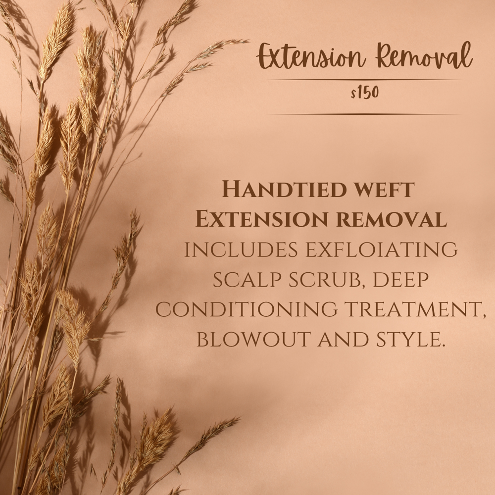 Handtied Weft Extension Removal