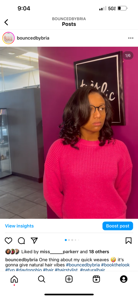 Basic Quick Weave Leave Out