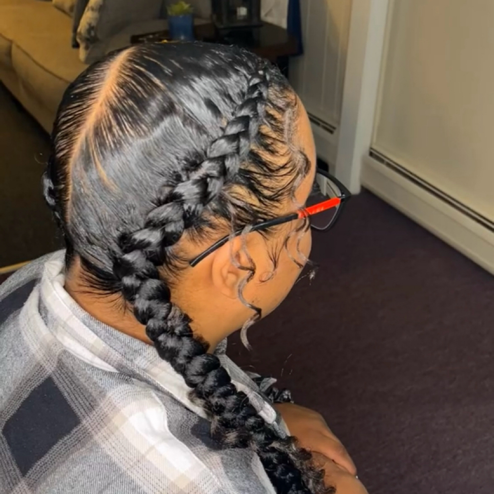 2 Feed-in Braids at Lush LLc in Greenville, RI