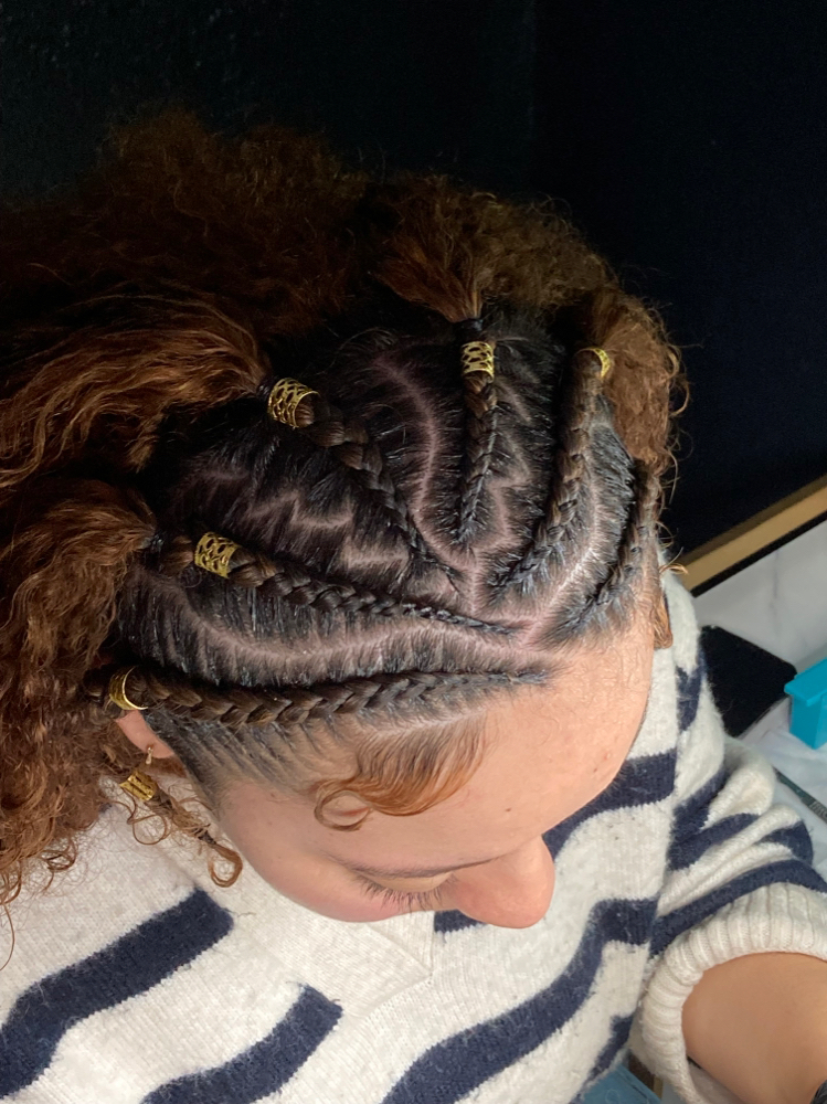Women Natural Top Design 4-6 Braids