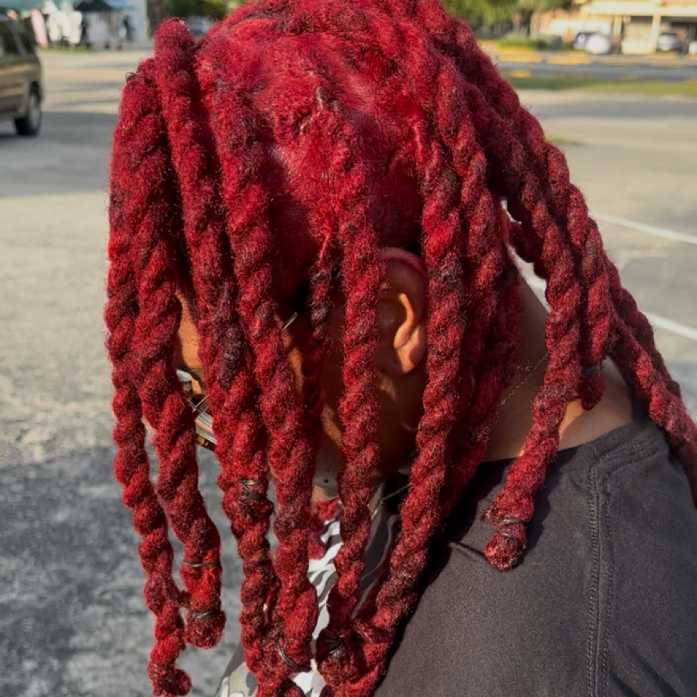 Color Full Head of Locs at DiamondDLocs in Fort Myers, FL