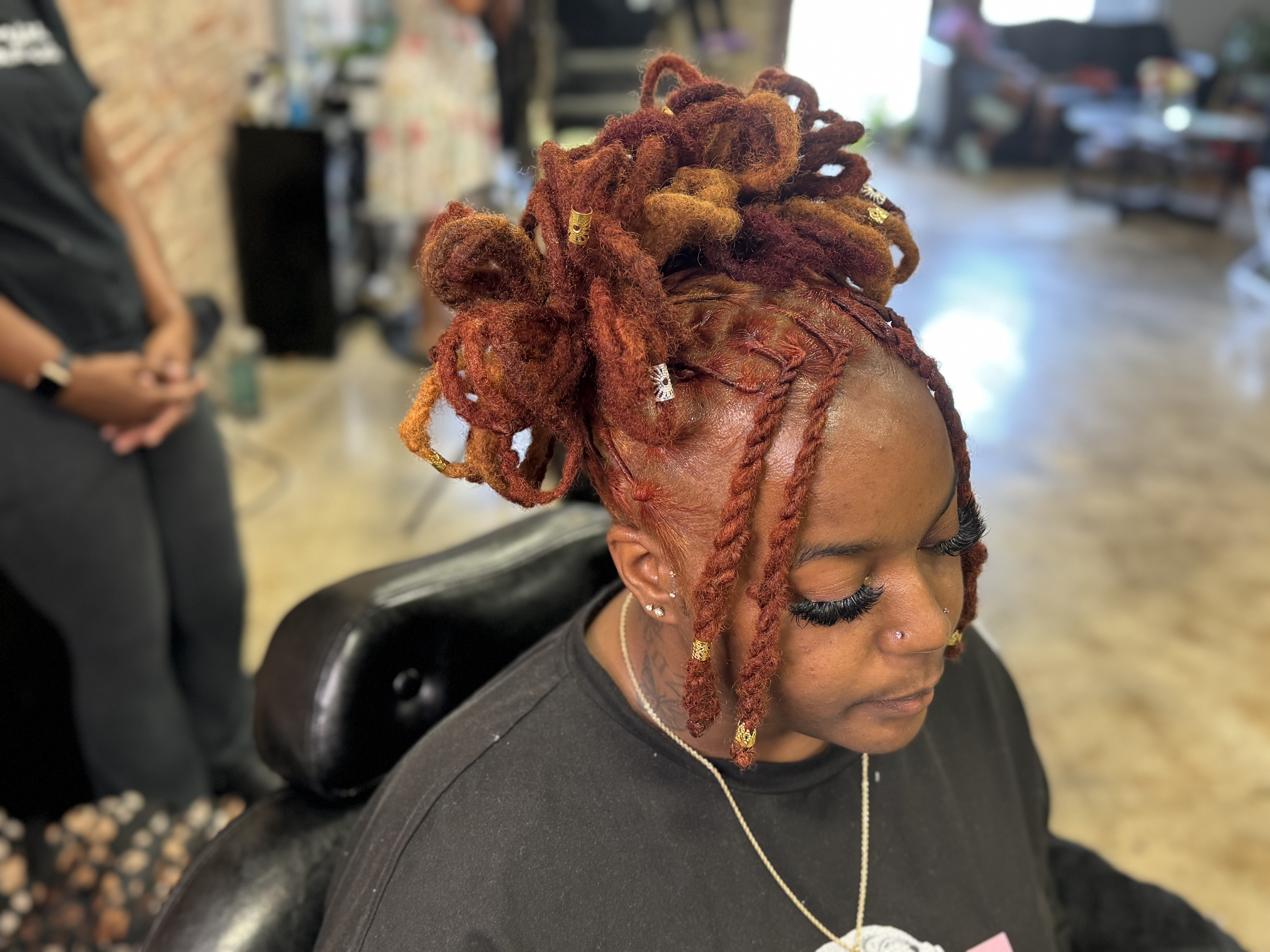 Loc Maintenance & Color Refresh at Josiey Styles in Bossier, LA