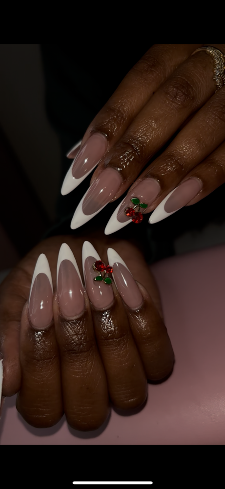 Hand painted French Full-Set at Divine Tips by Trin in Rosedale, MD