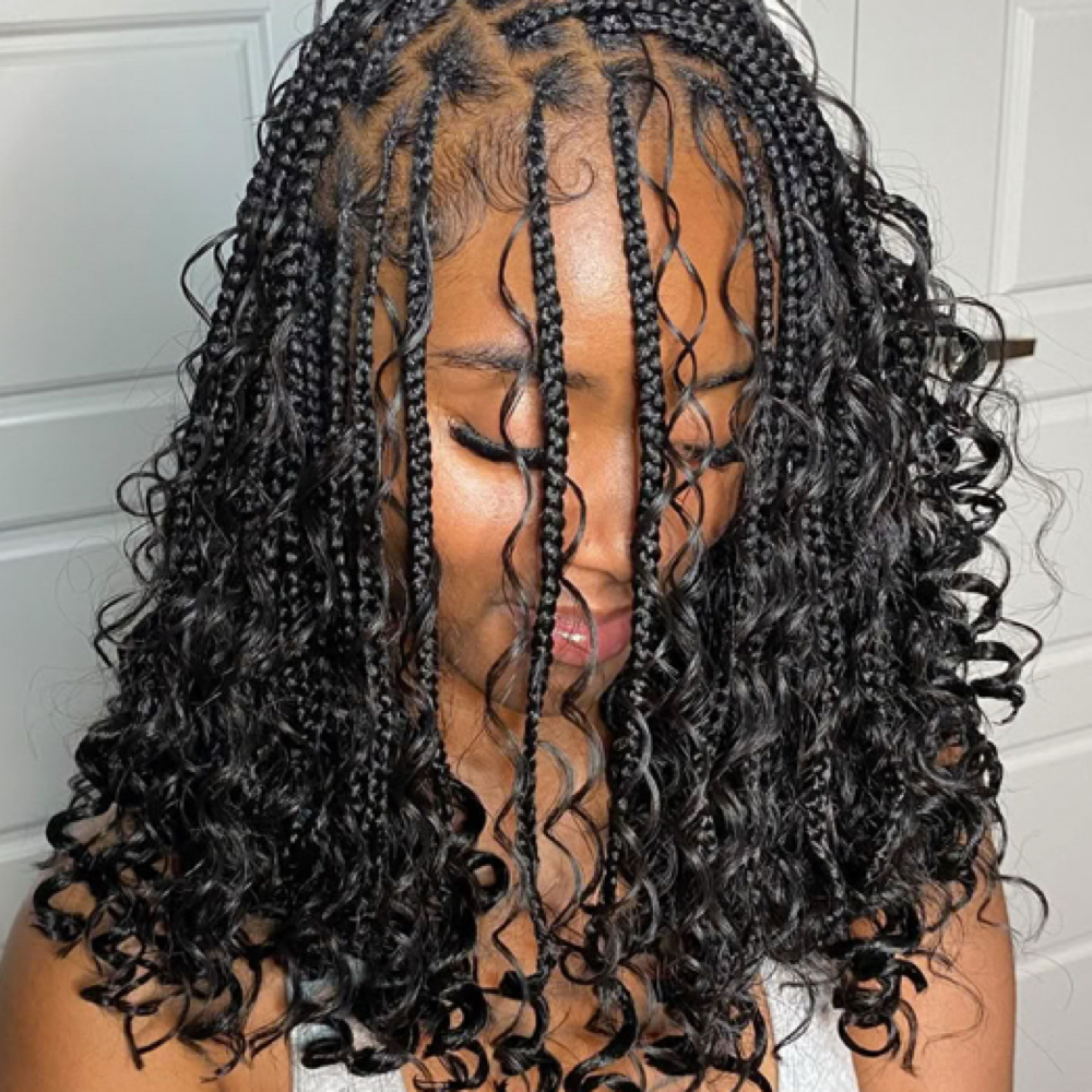Sm. short boho knotless at Hair Harmony: ByHazel in Columbus, MS