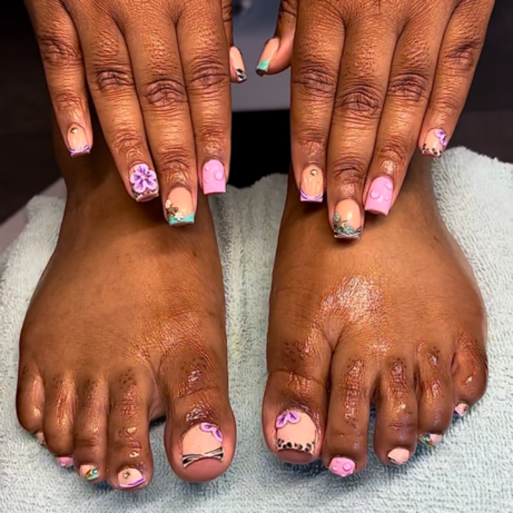 Acrylic Overlay w/ Gel Polish Combo at Ree Polished You in Broadview, IL