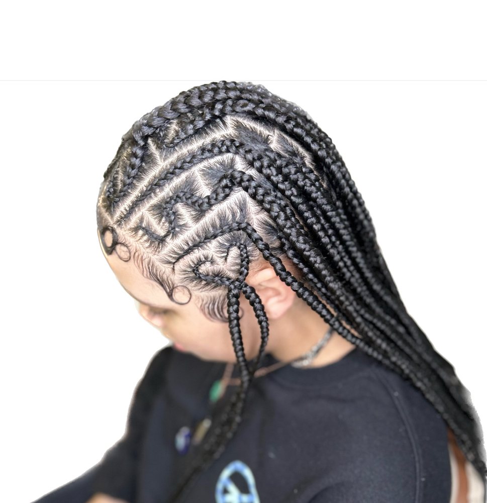 Knotless Braids w/Designs