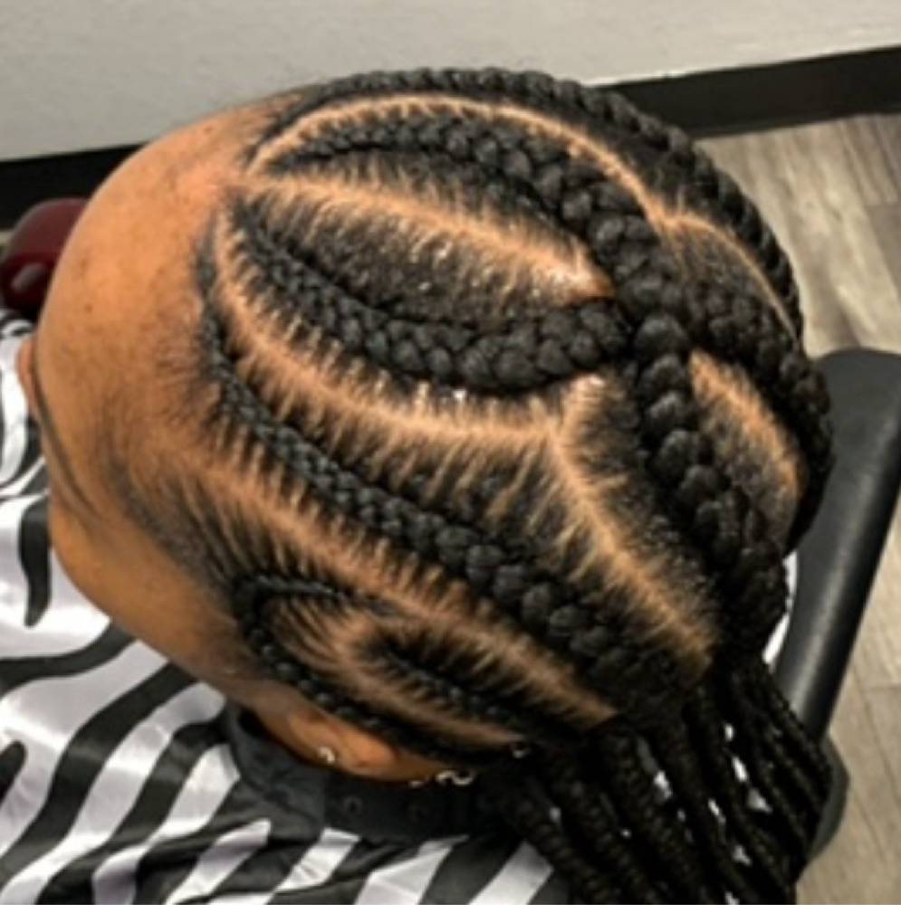 8 Feed-In Cornrows at KAAATWALK Hair Studio in Virginia Beach, VA