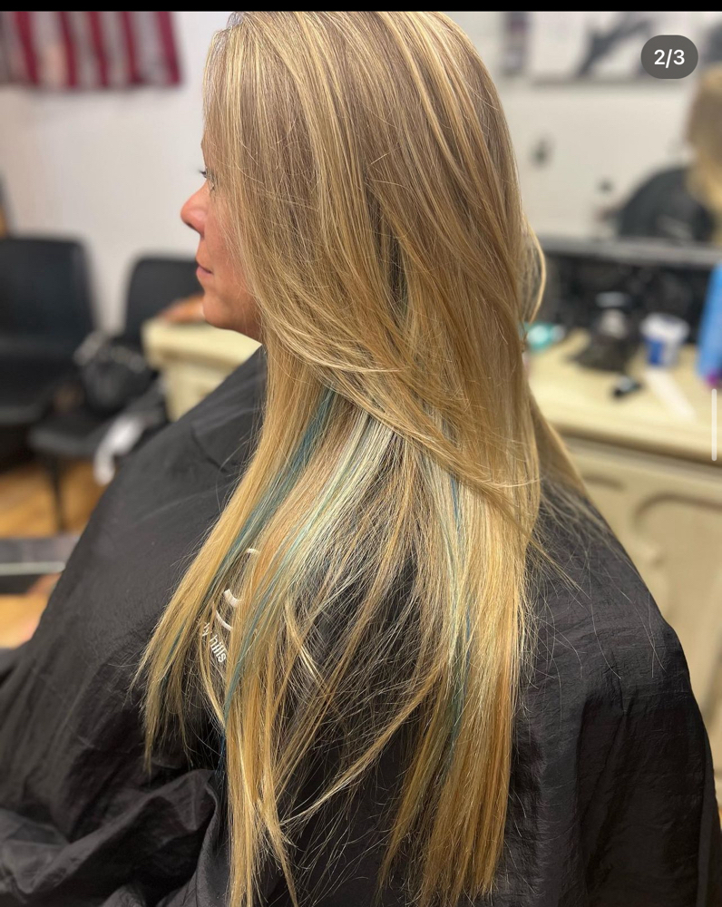 Womans Hair Dusting at Blades N’ Fades in Littleton, CO