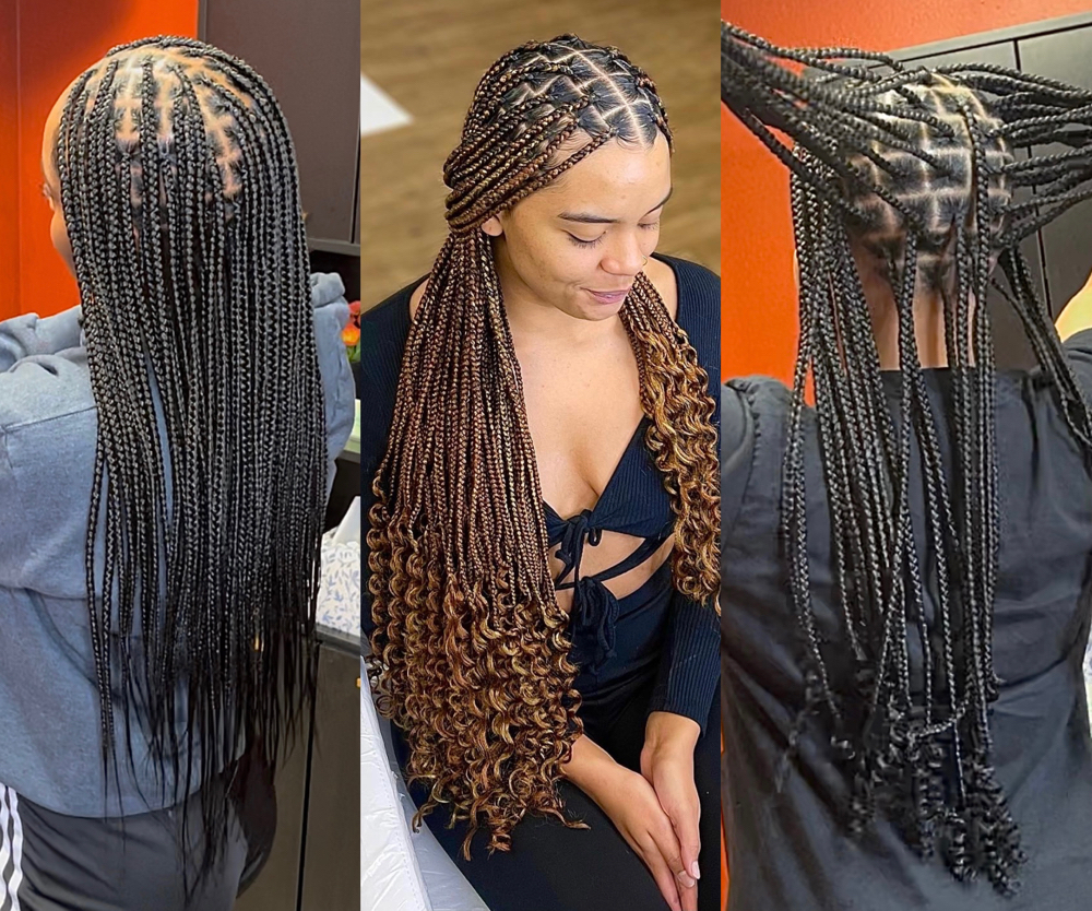 Medium Knotless Braids