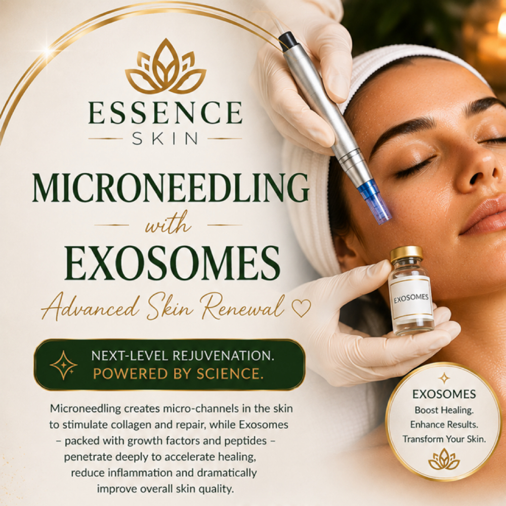 Microneedling Exosomes at ESSENCE SKIN in Chelmsford, MA