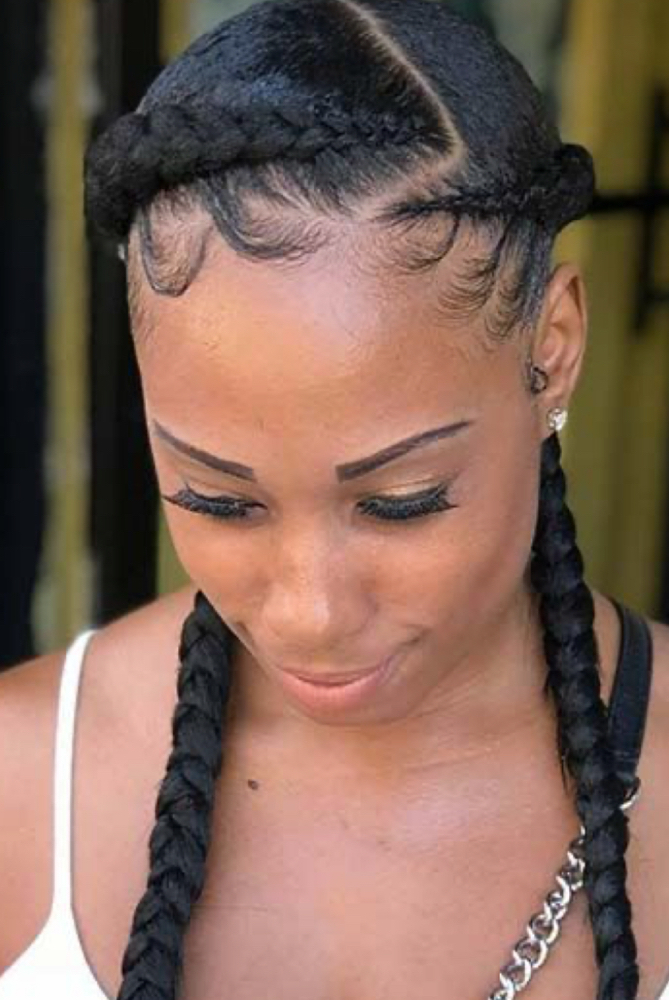 Two Braids at Hair N Nails By La in Loganville Ga, GA