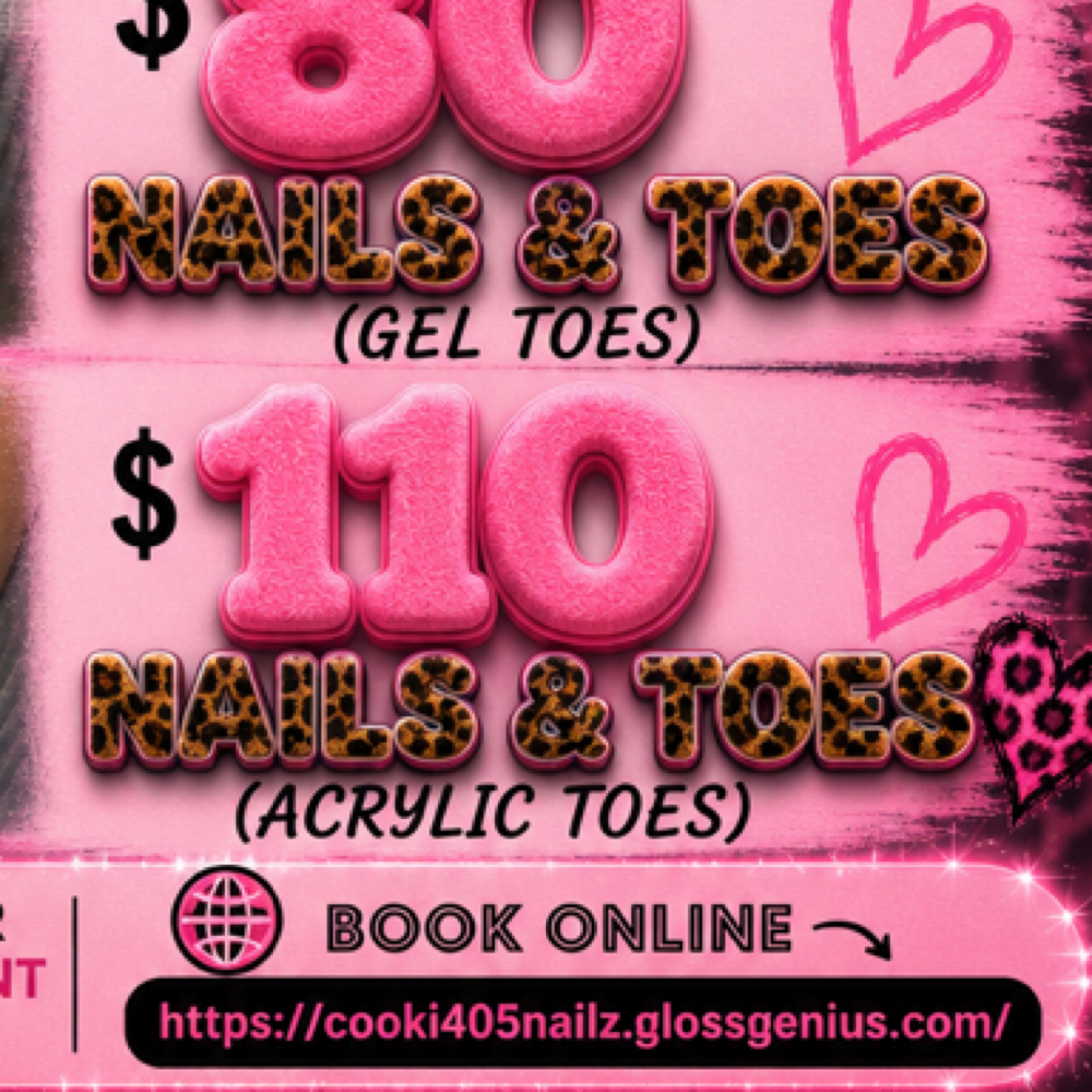 $110 Nails & Acrylic Toes at Cooki405Nailz in Midwest City, OK