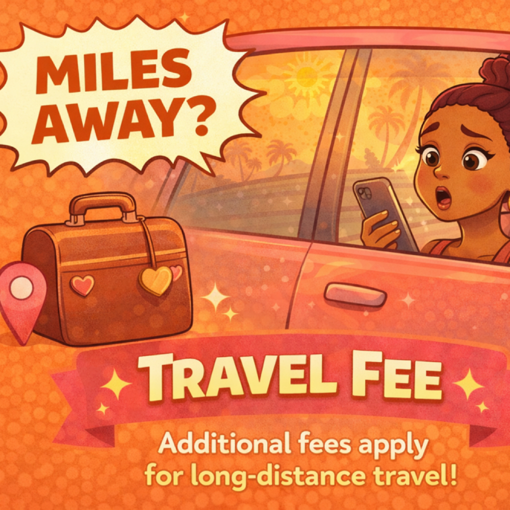 Travel Fee $20 (0-10 Miles) at Thee Beaute Blender in Shreveport, LA