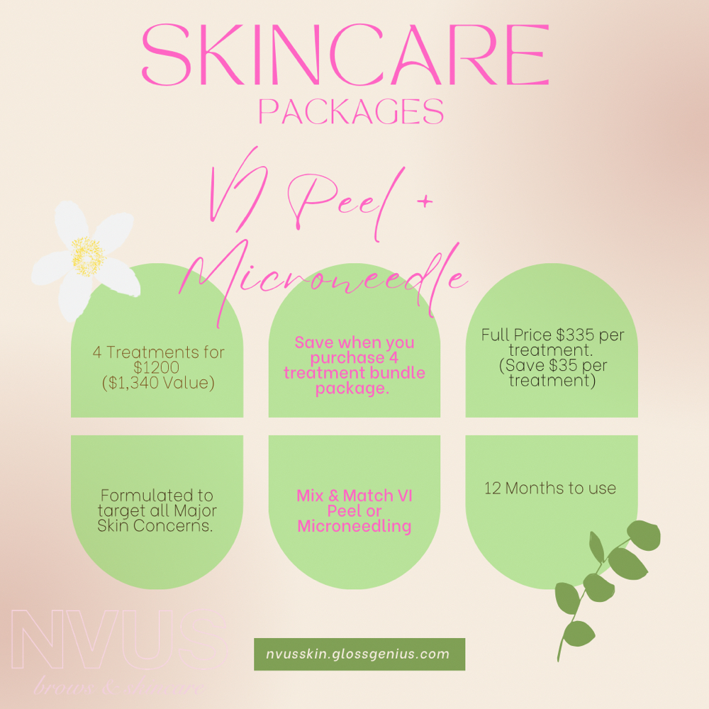 4 Pack: VI Peel + Microneedle at NVUS Brows & Skincare in Denver, CO