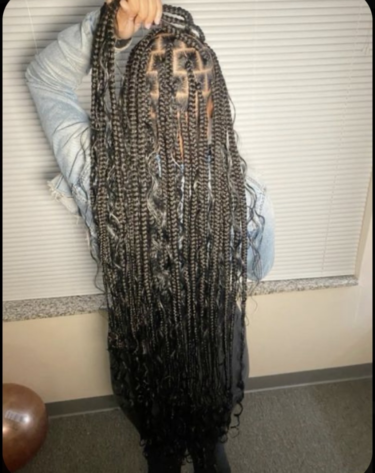 Large Boho Knotless 100% Human at Myrathestylist in Philadelphia, PA