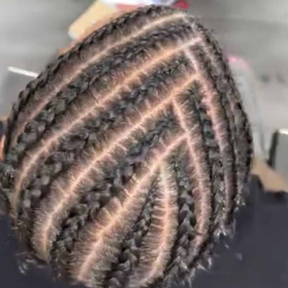 10 Straight Back (Cornrows) at Chela Cuts in Raleigh, NC