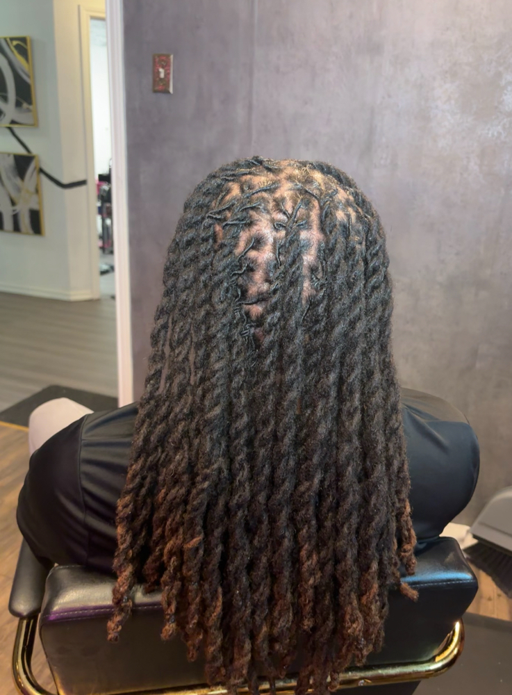 Wash, Retwist & Double Strand Twist at KnottyGirlLocs in Duncanville, TX