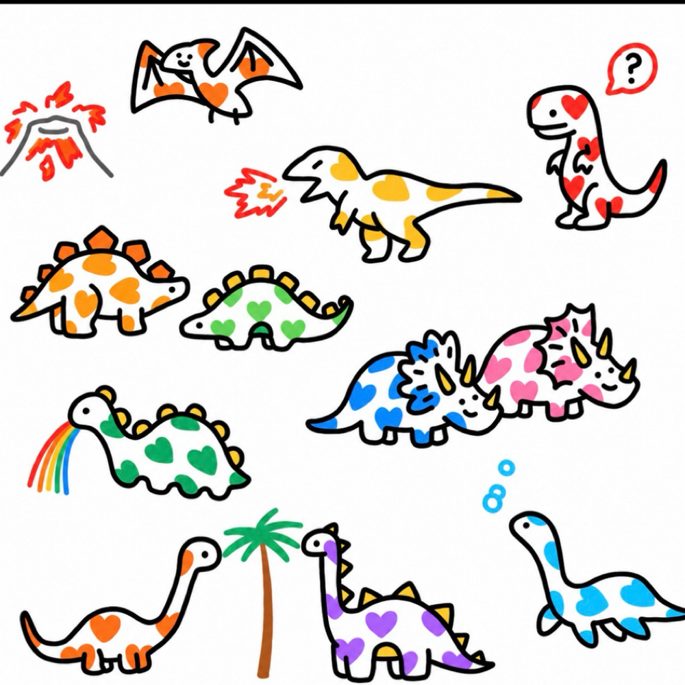 Colorful Dino Tattoo at Elevate Yourself Beauty Parlour in Hobart, IN