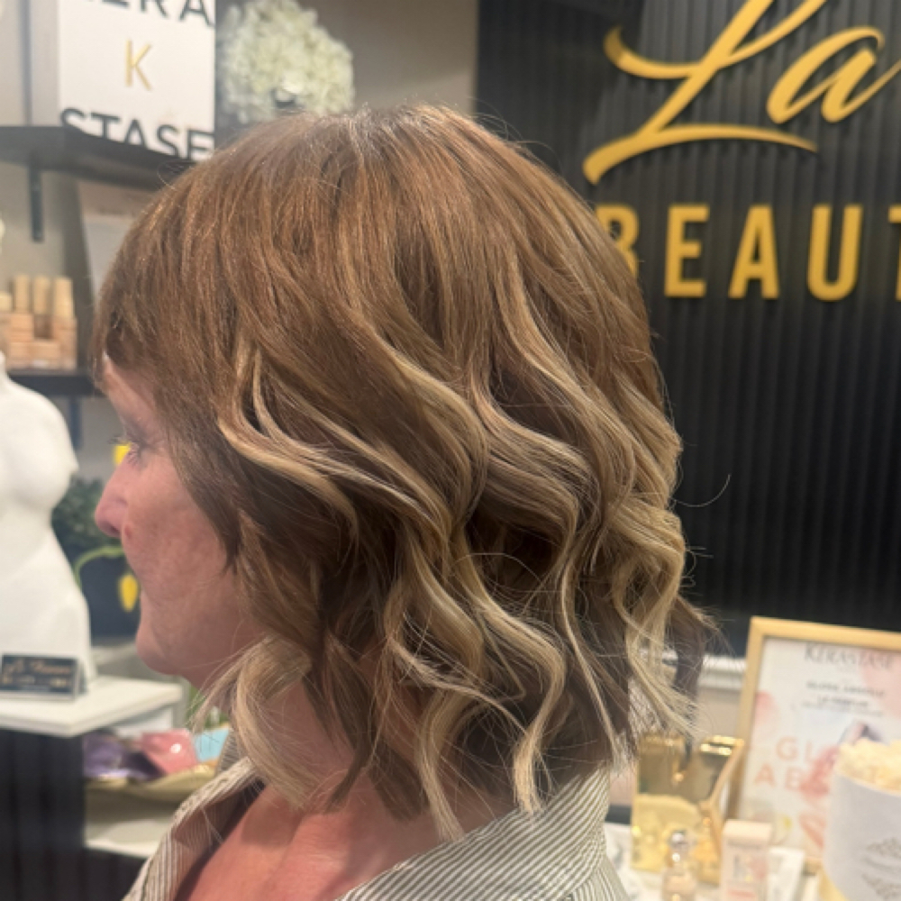 Blowout With Quick Flatiron/Curls at Crystal Rose Beauty in Pearland, TX