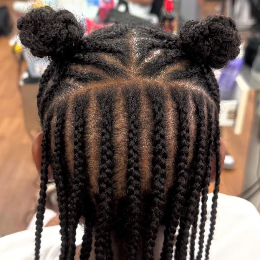 Kid’s Corn Rows - 10 & Under at The Oasis Natural Hair Salon in Gibsonville, NC
