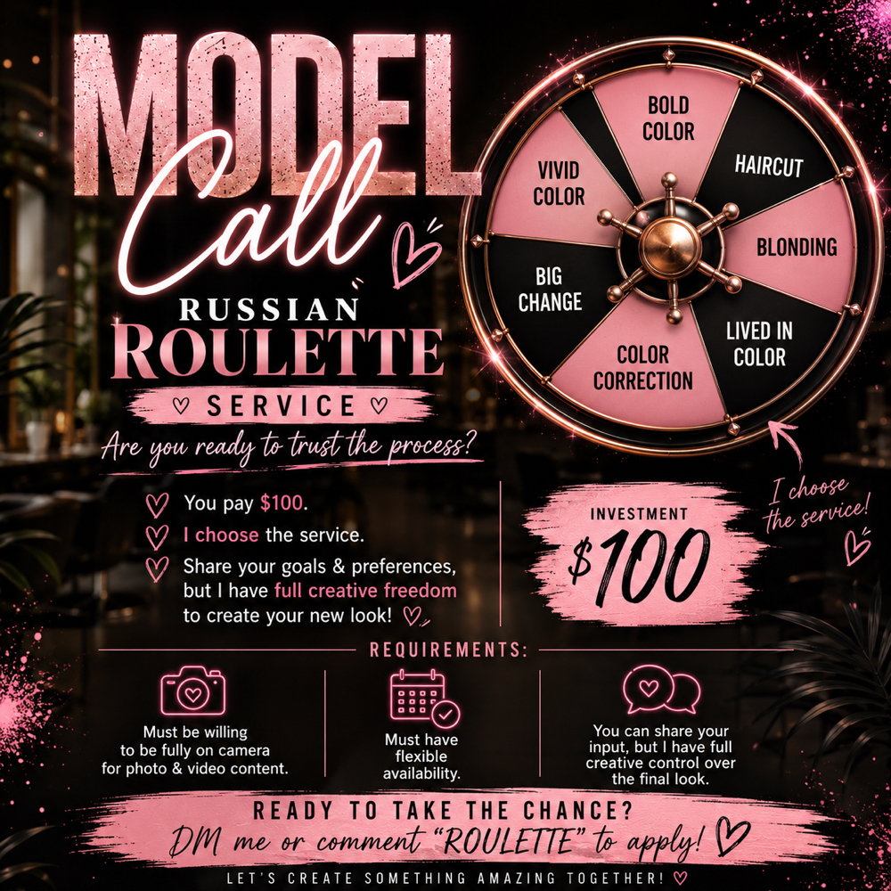 Russian Roulette Model Call at Southern Roots HairCo Fayetteville in Saint Paul’s, NC