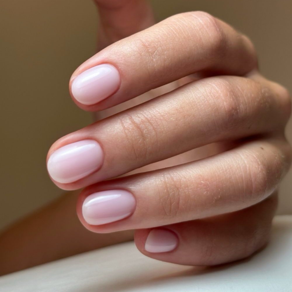 Dry Manicure Rubber Base at CorAly Nail Studio in Manhattan, NY