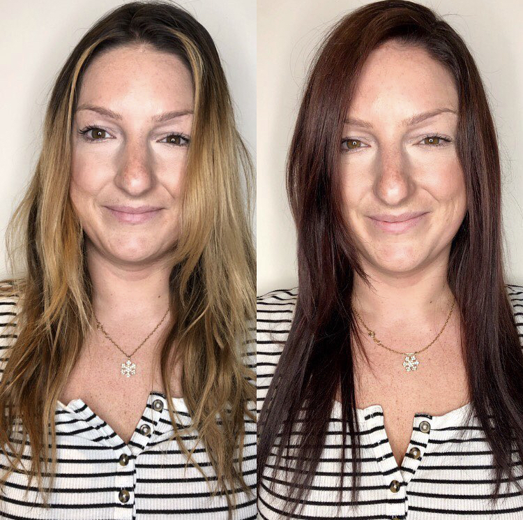2 hr darker color / a few foils
