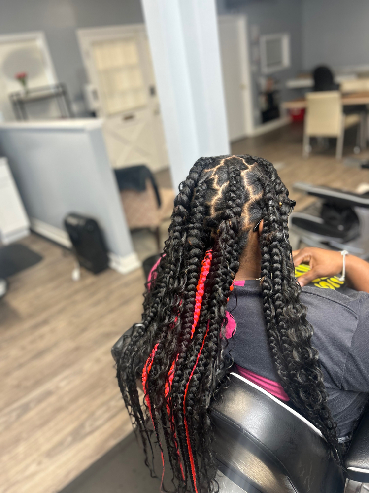 Knotless Braids Over Locs