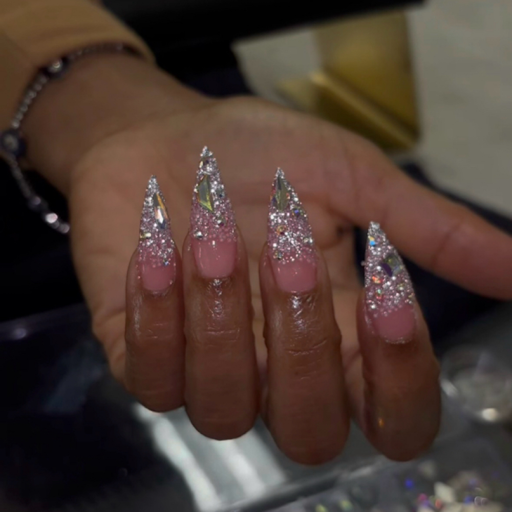 Stilletto W/ Jewels at PRELLA Nail + Beauty Bar in Sherman Oaks, CA