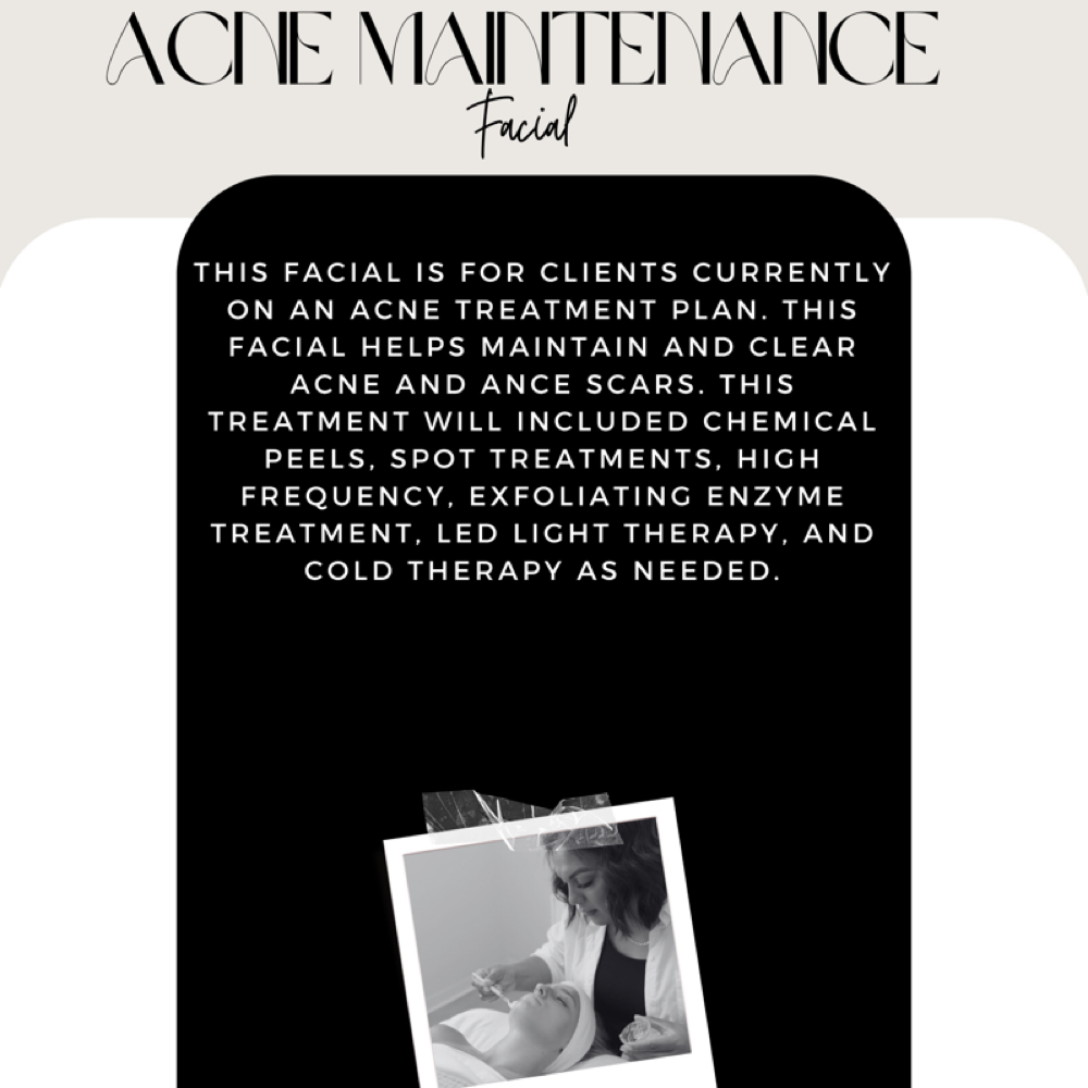 ACNE MAINTANCE FACIAL at Aesthetics By Abigail Hernandez in Mustang, OK