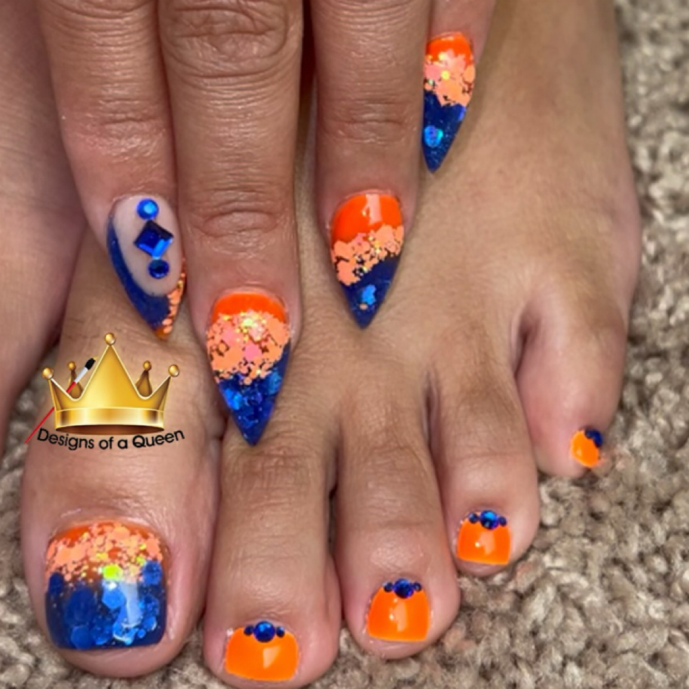 Queen’s Gold Pedicure at Designs of a Queen in Brooksville, FL