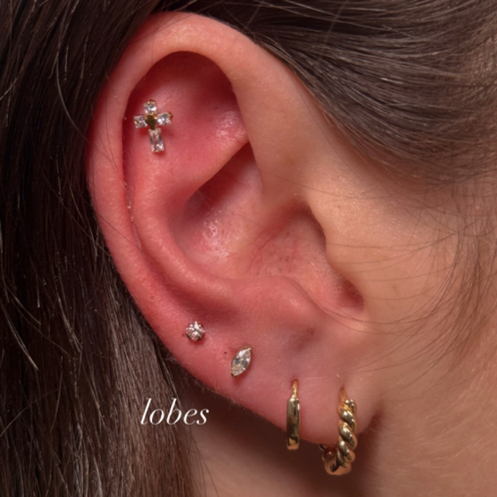 Lobe Piercings at La Bella Salon in Minford, OH