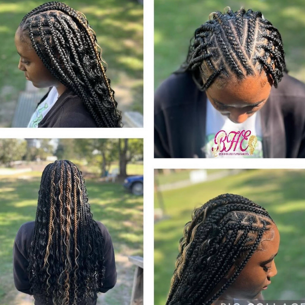 Boho Fulani Flipover Knotless at Erica Sam in Opelousas, LA