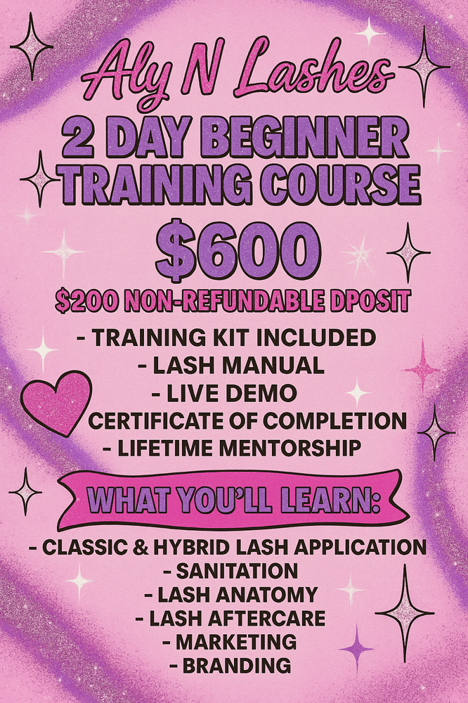 1:1 Beginner Lash Training