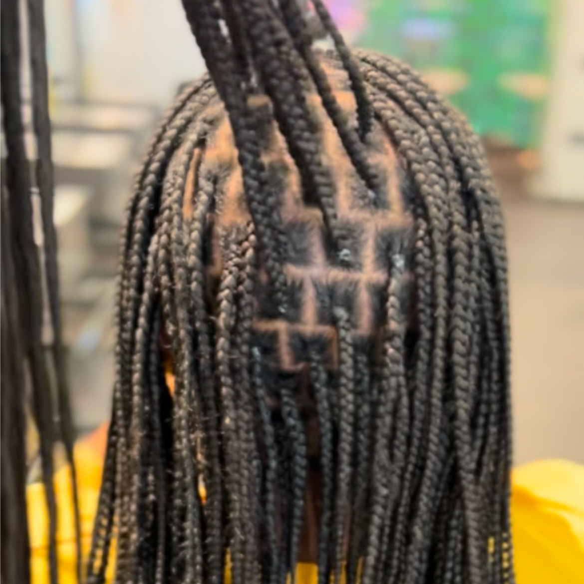 Knotless Braids (Med/Avg Length) at BeYoutiful Beauty Barr in Houston, TX