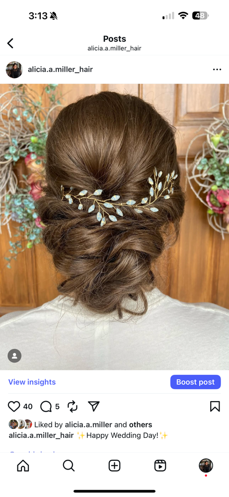 Bridal Hair at Depth and Dimension Salon in Wichita, KS