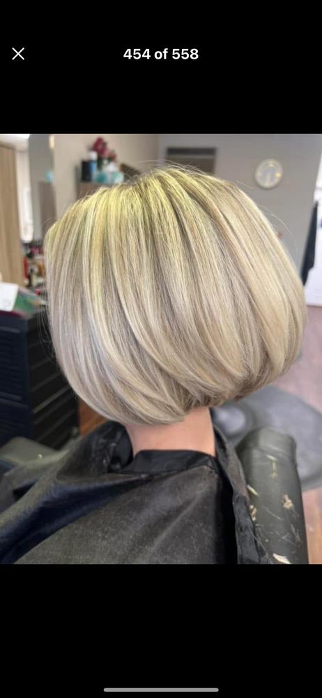 Partial Foil Highlights at Hair by Sarah - Hair In The Square Beauty Bar in Lynn, MA