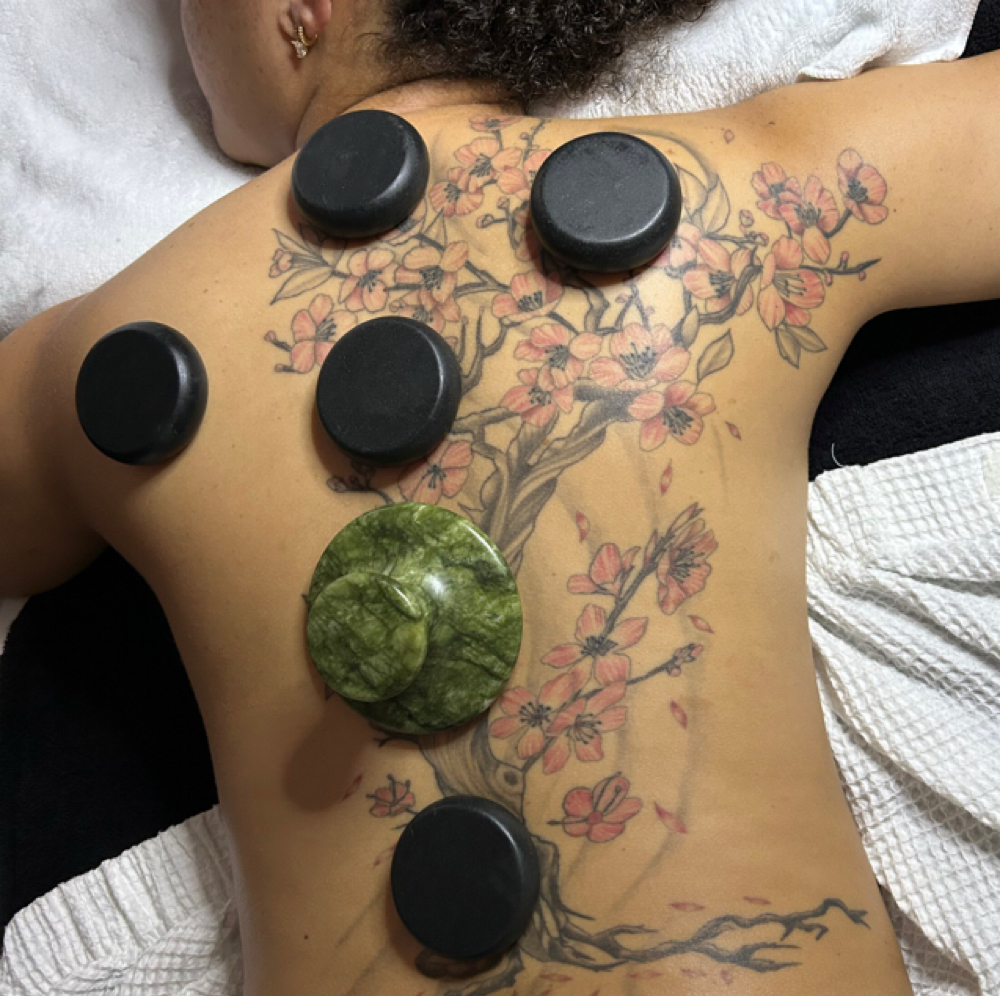 Full Back Glow/Hot Stone Massage at Aura Skin Studio in Lutz, FL