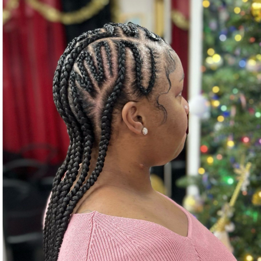 Cornrow Braid Style (Freestyle) at Madame Jay Salon in Freeport, NY