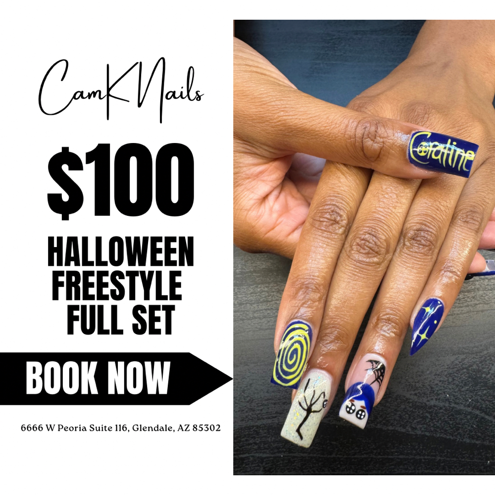 $100 HALLOWEEN NAIL FREESTYLE at CamK Nails in Glendale, AZ