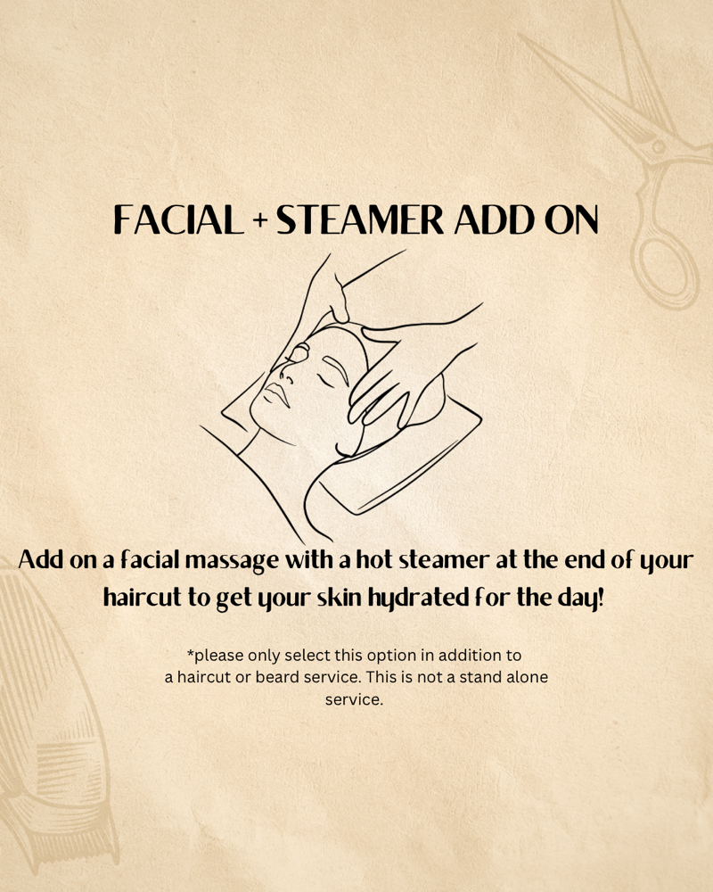 Steamer & Face Massage Add On