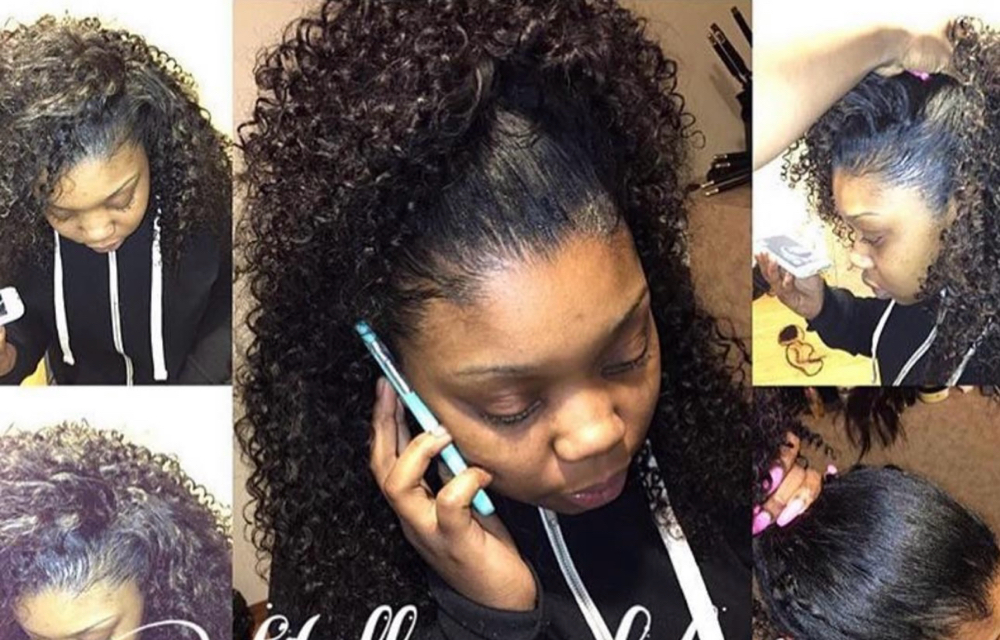 Flip Over Method Sewinn at Le’Nahja Monee’ extensions llc in Dolton, IL