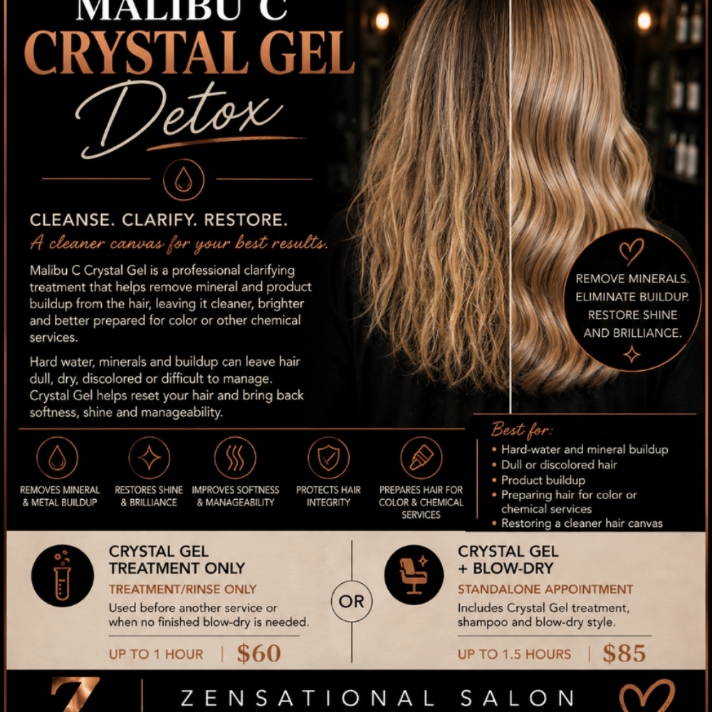 Malibu C Crystal Gel at Zensational Salon in The Dalles, OR